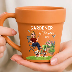 Personalized Gardener Dog Mom Mugs – Plant Pot Ceramic Mugs Gift