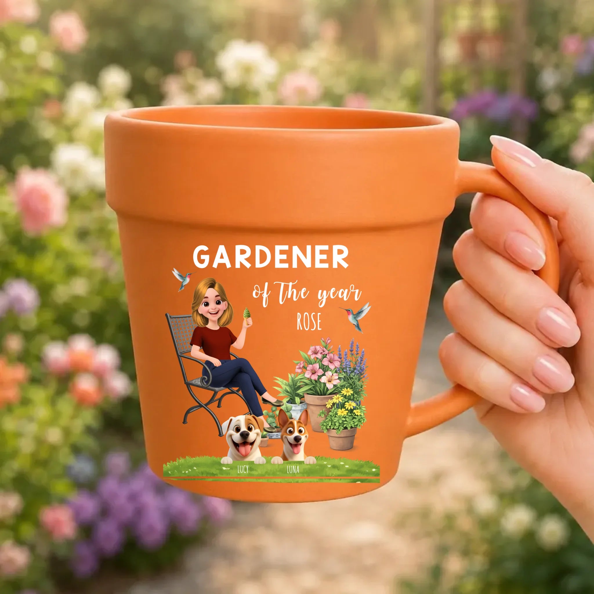 Personalized Gardener Dog Mom Mugs – Plant Pot Ceramic Mugs Gift