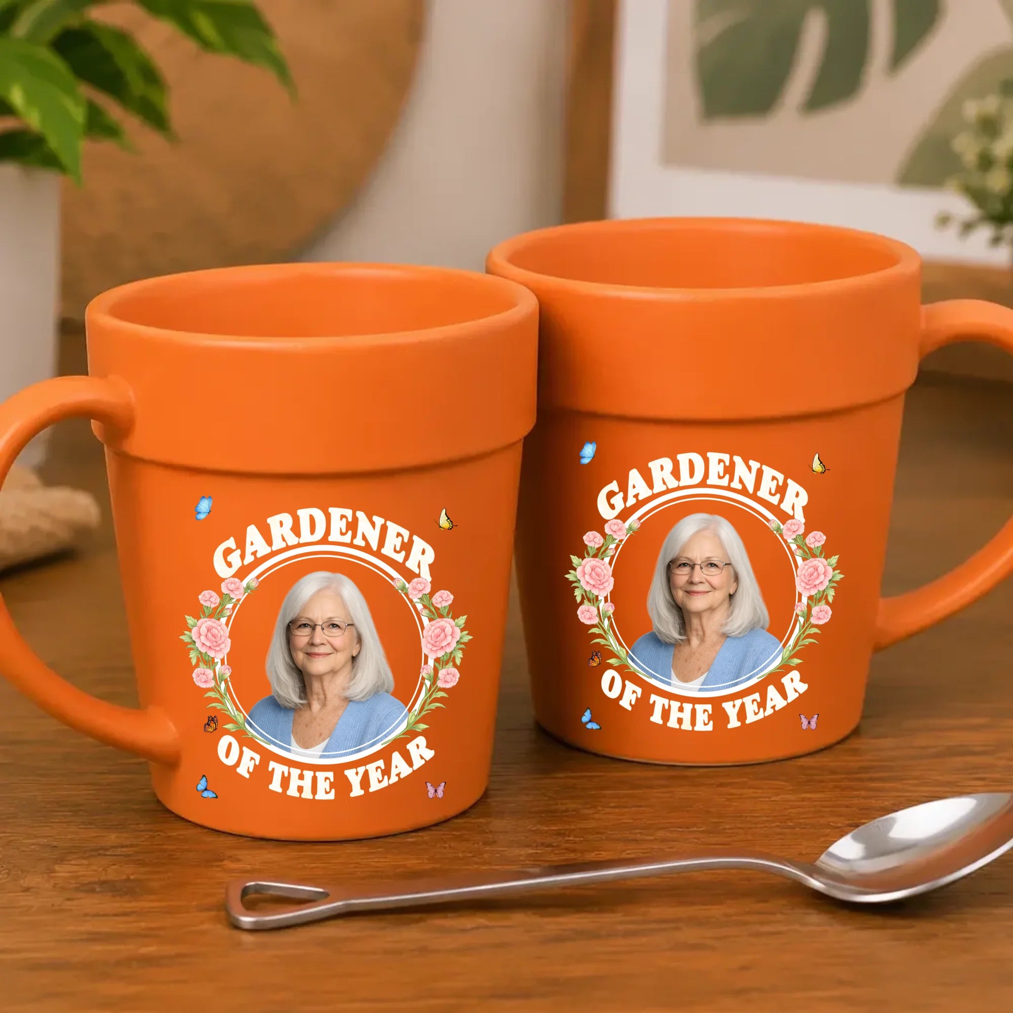Unique Plant Pot Ceramic Mugs – Custom Photo And Birth Flower