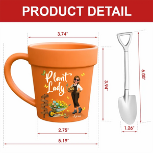 Personalized Plant Lady Mugs – Yellow Wheelbarrow Flower Pot Cup