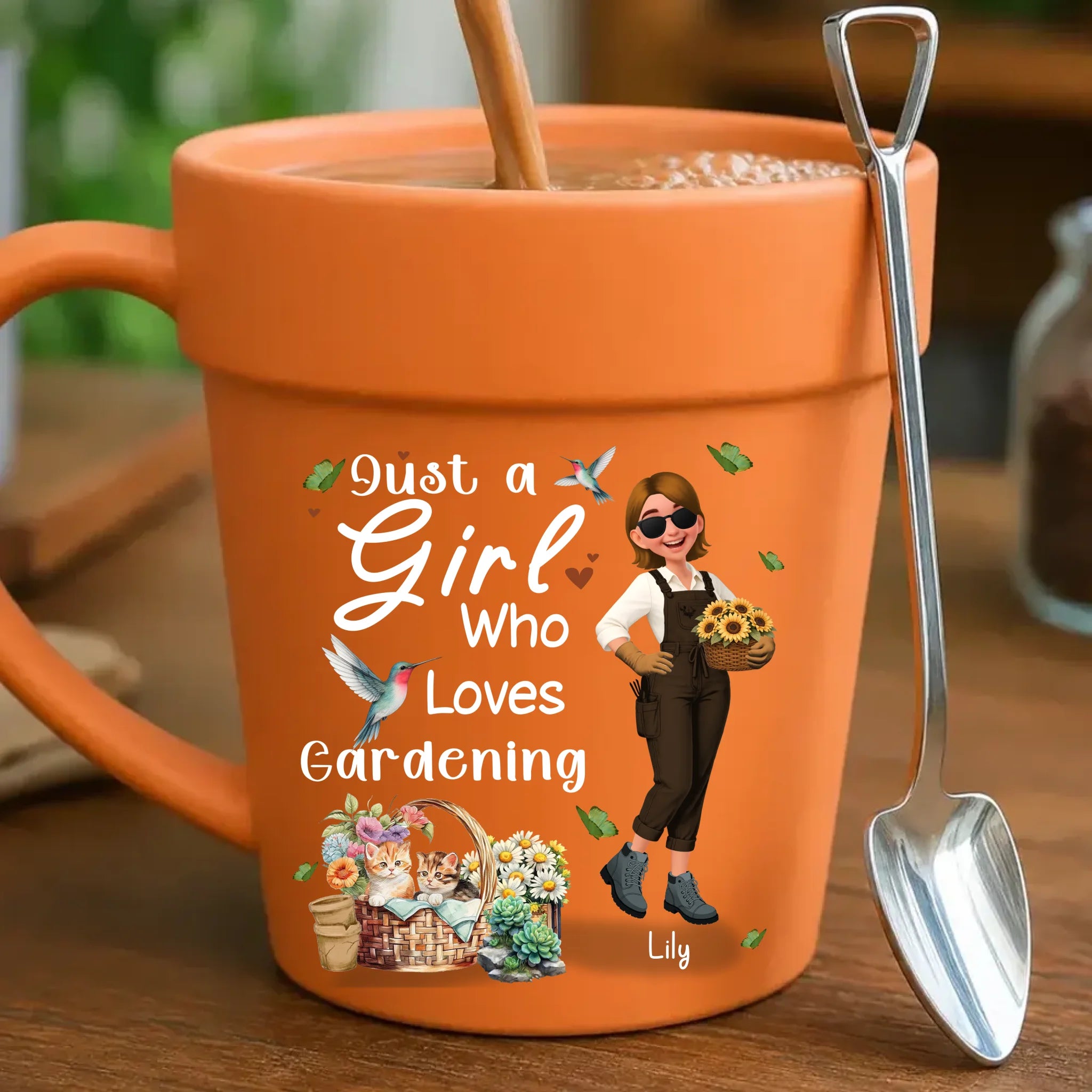 Customized Plant Pot Ceramic Mugs – Unique Name Gift For Gardeners