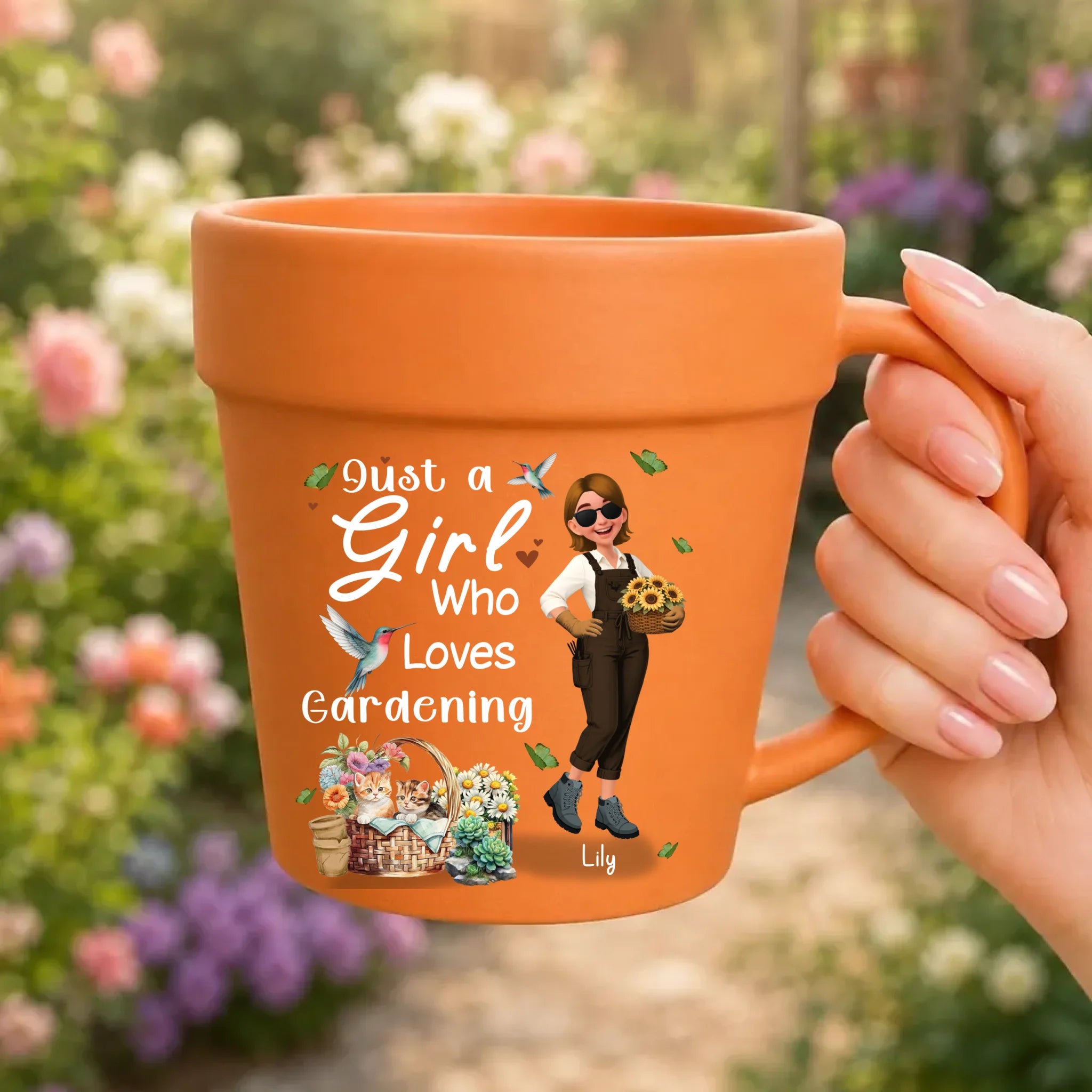 Customized Plant Pot Ceramic Mugs – Unique Name Gift For Gardeners