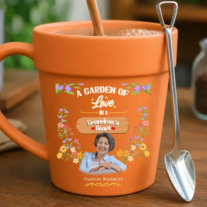 Custom Photo A Garden Of Love Plant Pot Mugs – Gift For Grandma