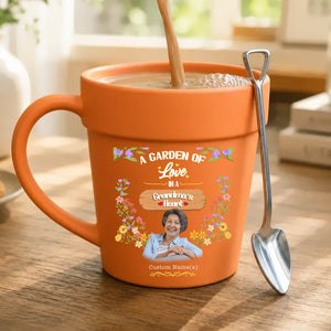 Custom Photo A Garden Of Love Plant Pot Mugs – Gift For Grandma