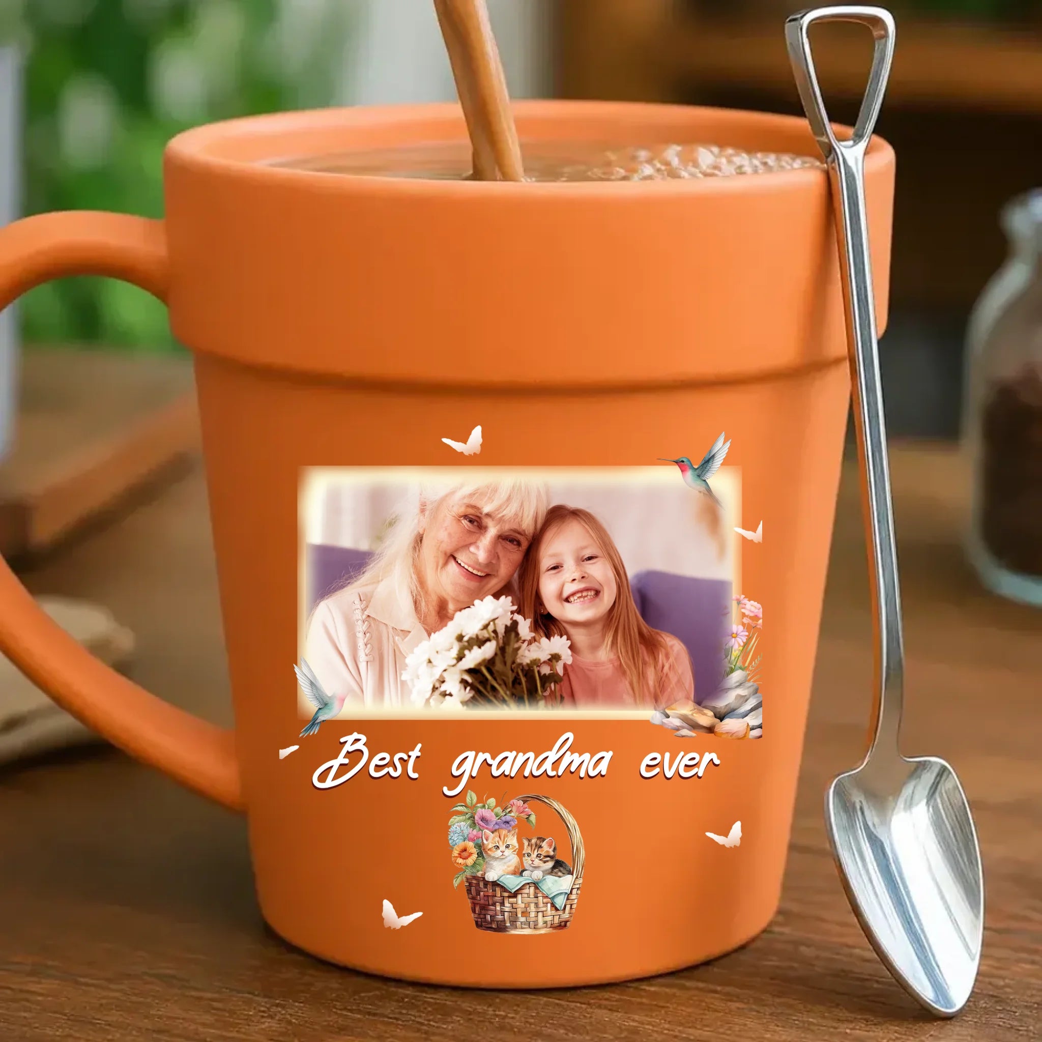 Bespoke Plant Pot Ceramic Mugs – Photo Upload Best Grandma Ever