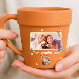 Bespoke Plant Pot Ceramic Mugs – Photo Upload Best Grandma Ever
