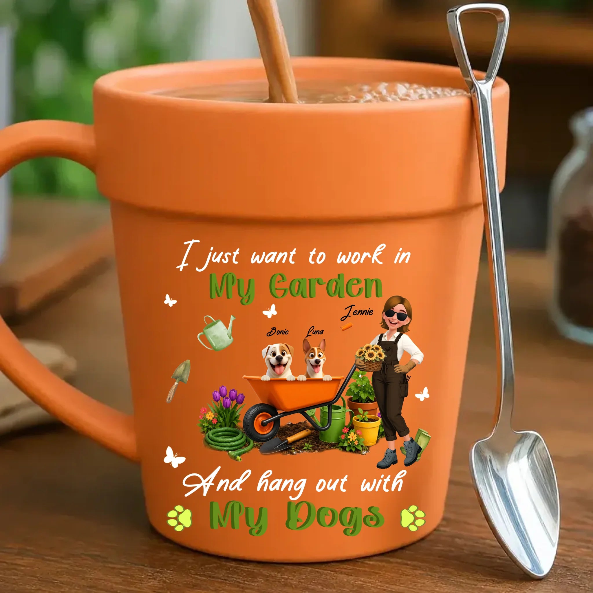 Personalized Plant Pot Mugs - For Gardeners And Dog Lovers