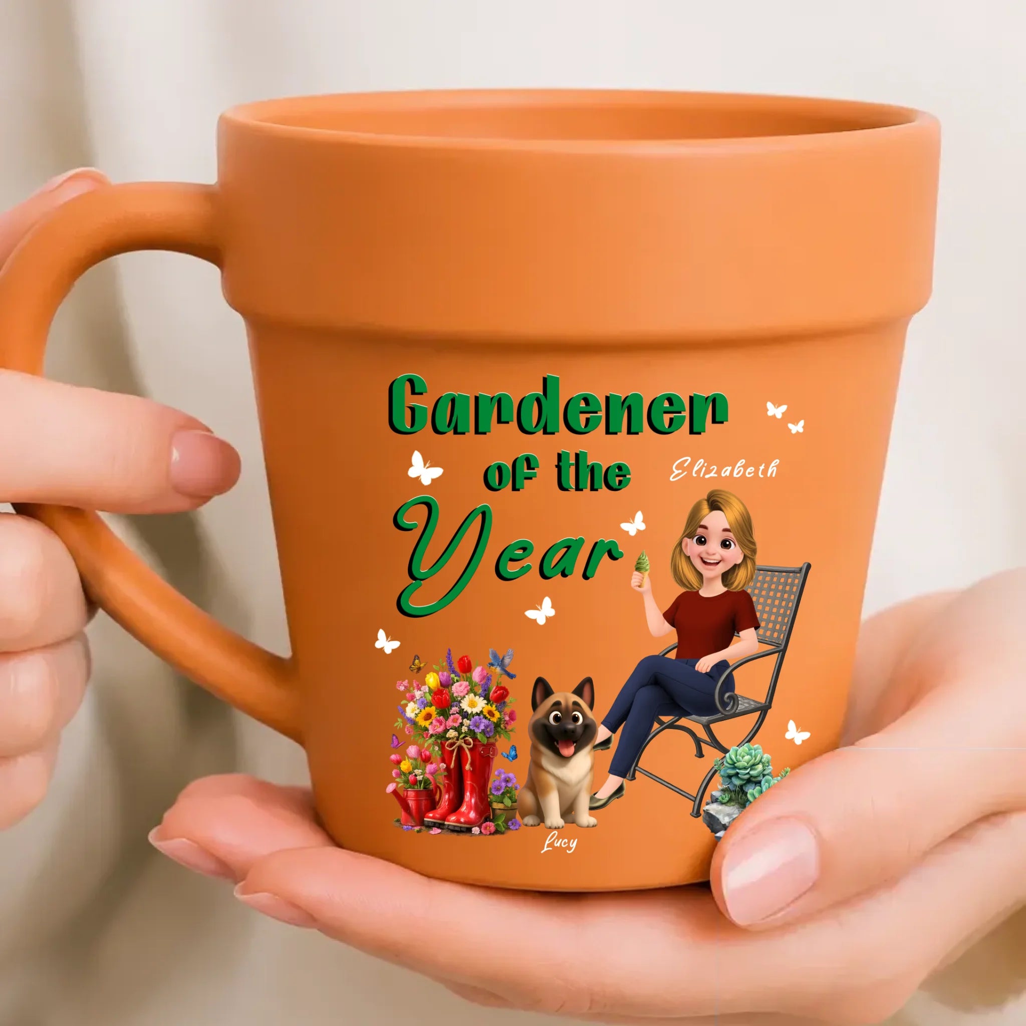 Unique Custom Plant Pot Mugs - Present For Best Gardeners