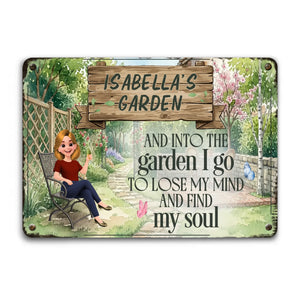 Customized Unique Flower Garden Metal Signs  – Lose My Mind Find My Soul Gift