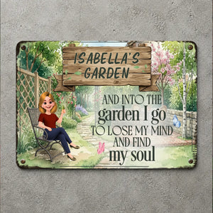 Customized Unique Flower Garden Metal Signs  – Lose My Mind Find My Soul Gift