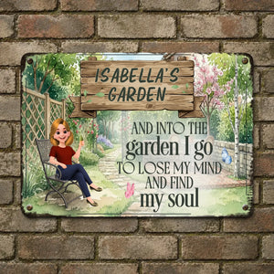 Customized Unique Flower Garden Metal Signs  – Lose My Mind Find My Soul Gift