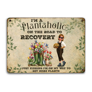 Customized Garden Metal Signs – I'm A Plantaholic For Gardeners