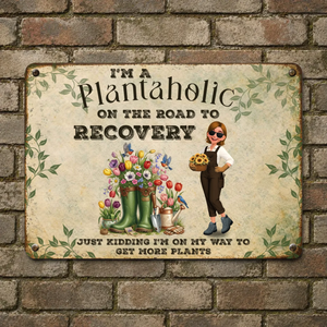 Customized Garden Metal Signs – I'm A Plantaholic For Gardeners