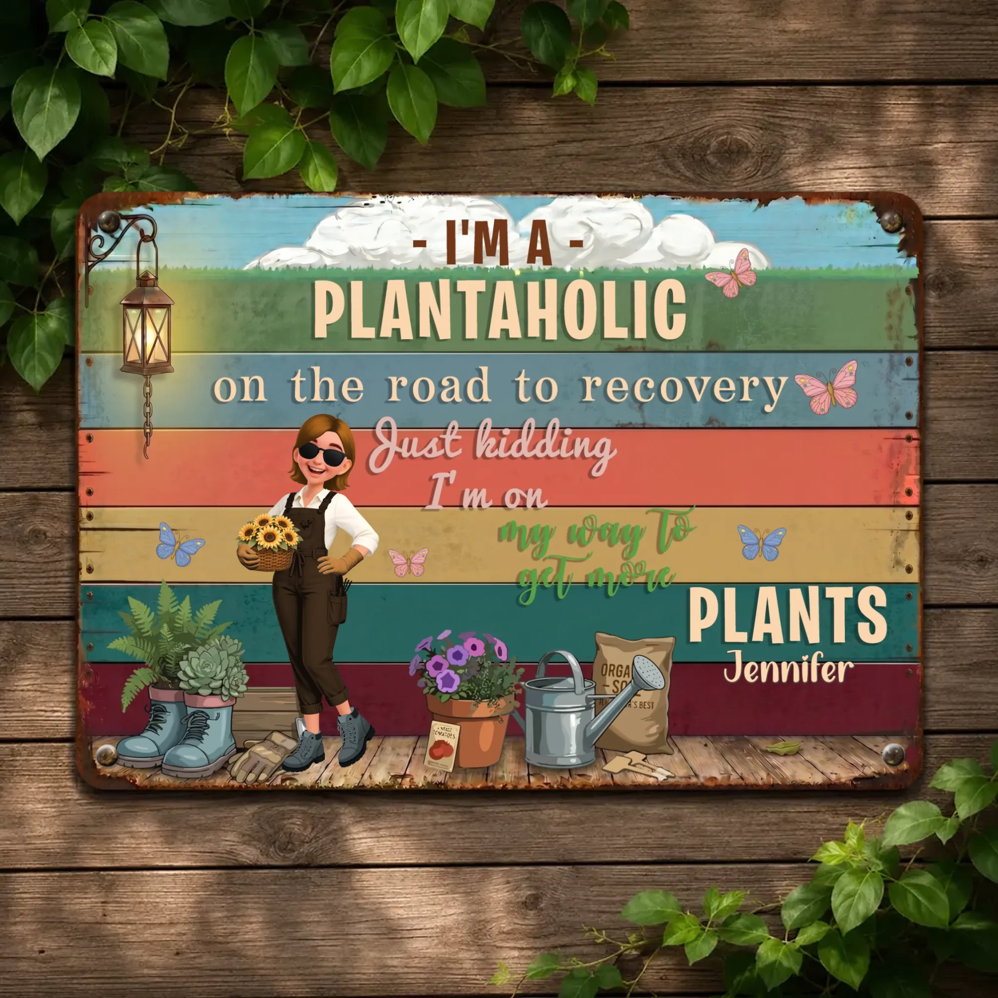 Bespoke Metal Signs Decor – Weatherproof Vintage Rainbow For Garden