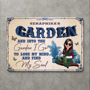 Unique Personalized Backyard Garden Metal Signs – Retro Cobalt Decor Gift