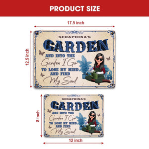 Unique Personalized Backyard Garden Metal Signs – Retro Cobalt Decor Gift