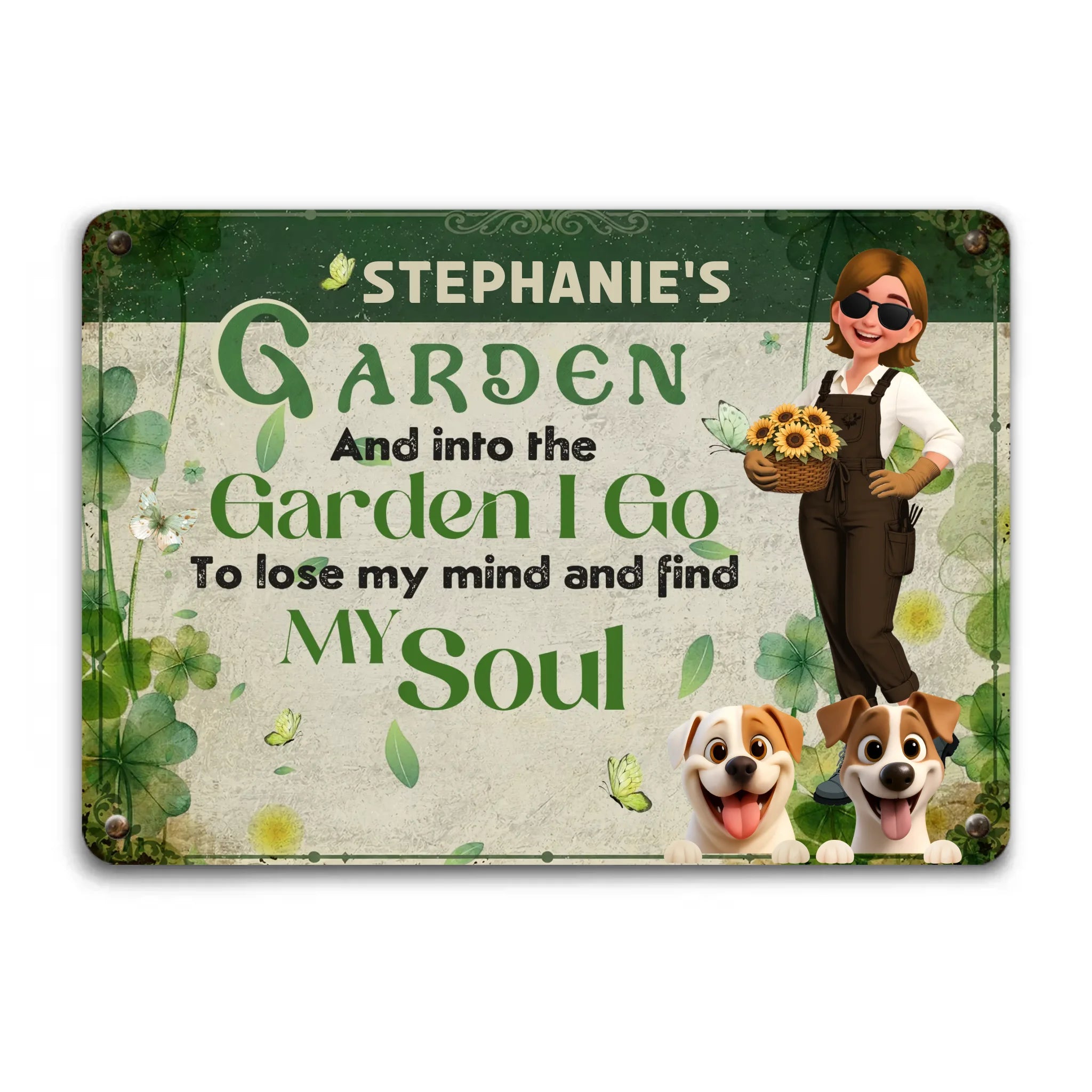 Weatherproof Vintage Garden Metal Signs – Gardeners And Dog Lovers Gift Bespoke