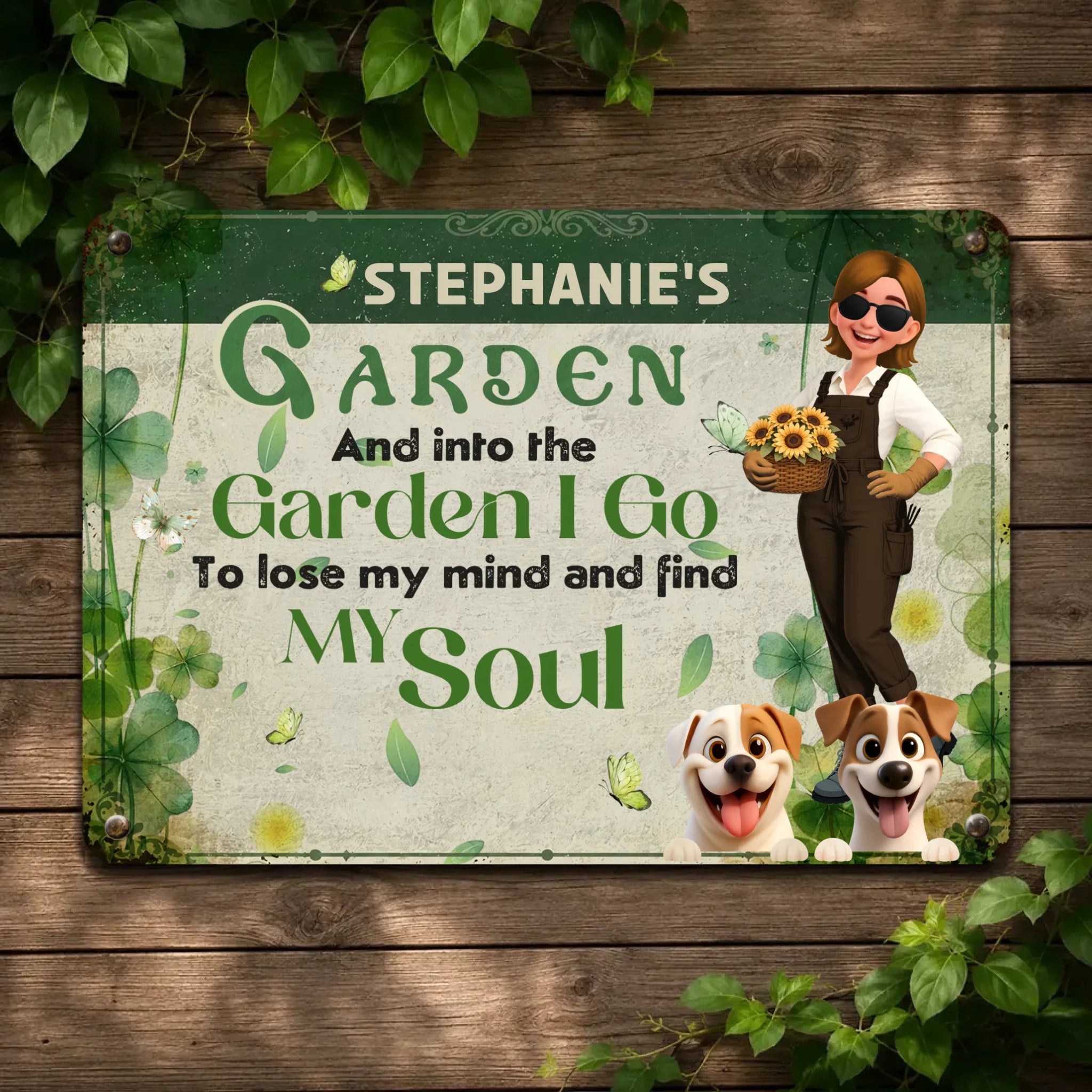 Weatherproof Vintage Garden Metal Signs – Gardeners And Dog Lovers Gift Bespoke