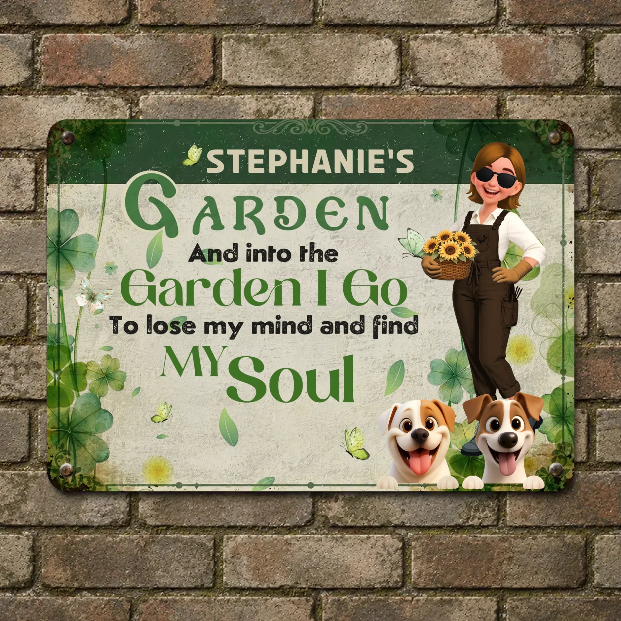 Weatherproof Vintage Garden Metal Signs – Gardeners And Dog Lovers Gift Bespoke