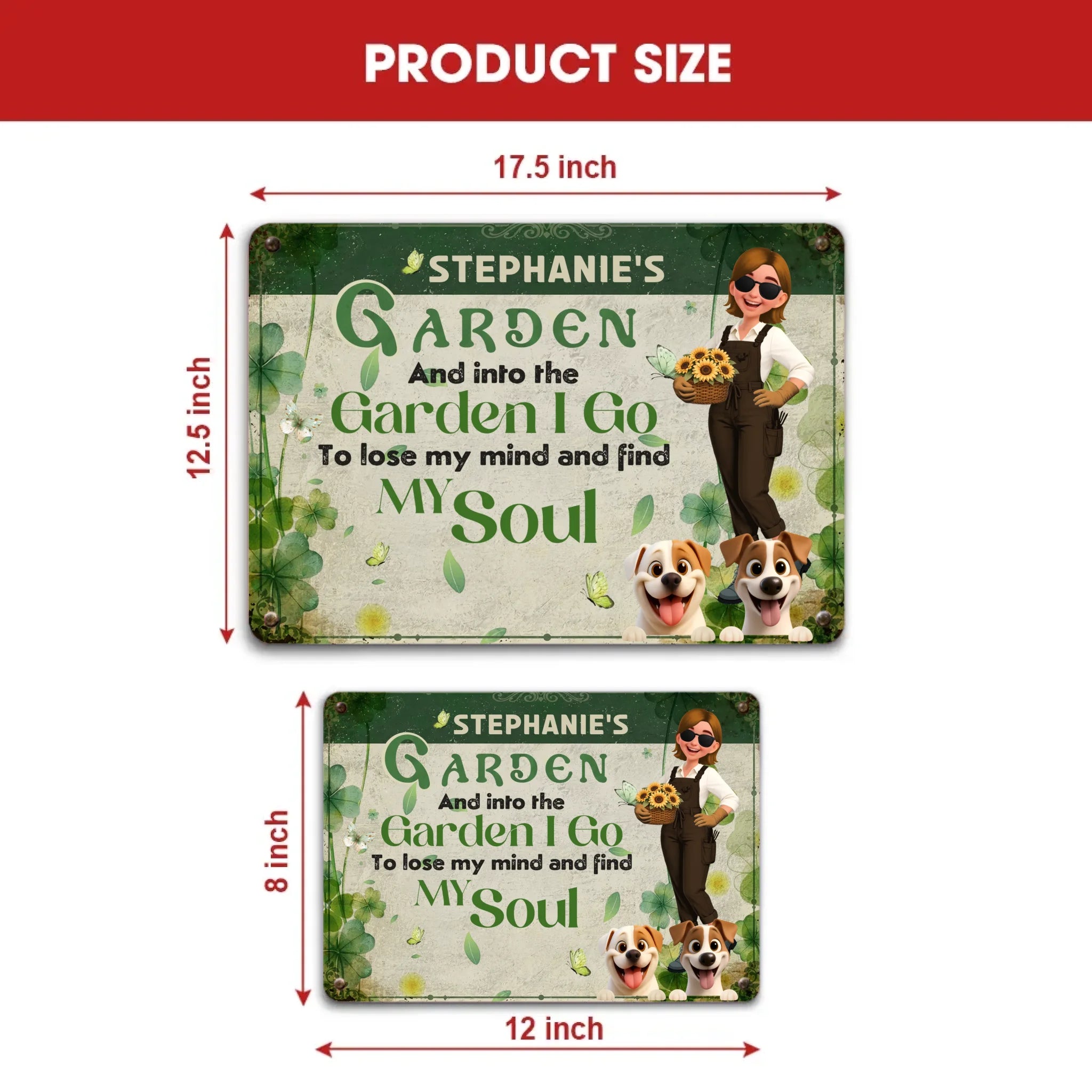 Weatherproof Vintage Garden Metal Signs – Gardeners And Dog Lovers Gift Bespoke