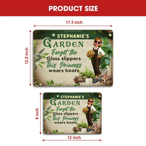 This Princess Wears Boots Metal Signs – Custom Garden Princess Gift