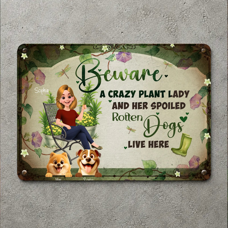 Customized Purple Morning Glory Yard Decor – Funny Outdoor Wall Metal Signs For Gift