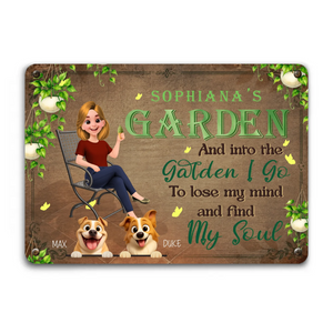 Unique Garden Metal Signs – Into The Garden I Go Special Present