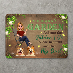 Unique Garden Metal Signs – Into The Garden I Go Special Present