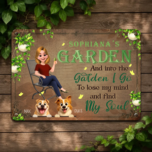 Unique Garden Metal Signs – Into The Garden I Go Special Present