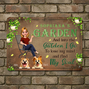 Unique Garden Metal Signs – Into The Garden I Go Special Present