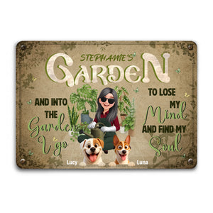 Customized Garden Metal Signs Decor – Into The Garden I Go