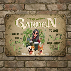 Customized Garden Metal Signs Decor – Into The Garden I Go