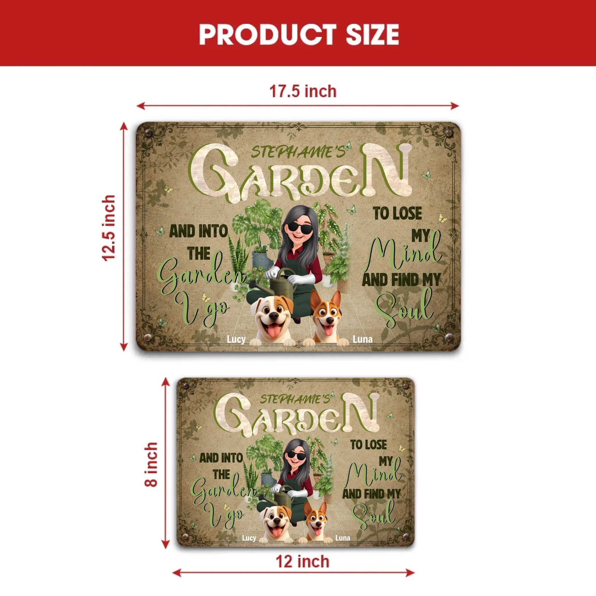 Customized Garden Metal Signs Decor – Into The Garden I Go