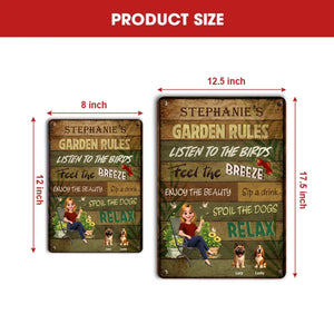 Garden Rules Metal Signs – Custom Spoil The Dogs For Gift