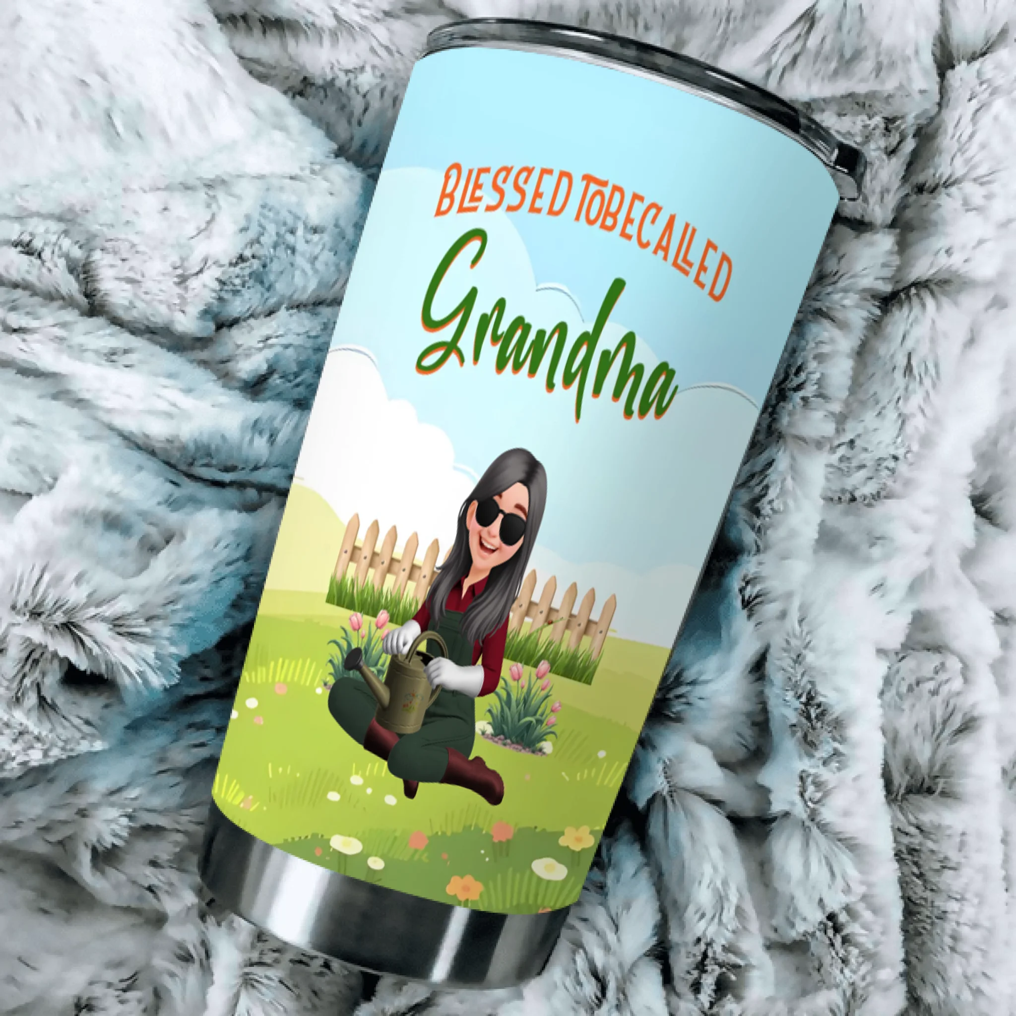 Personalized Blessed To Be Called Grandma Tumbler – Lovely Gift For Gardeners