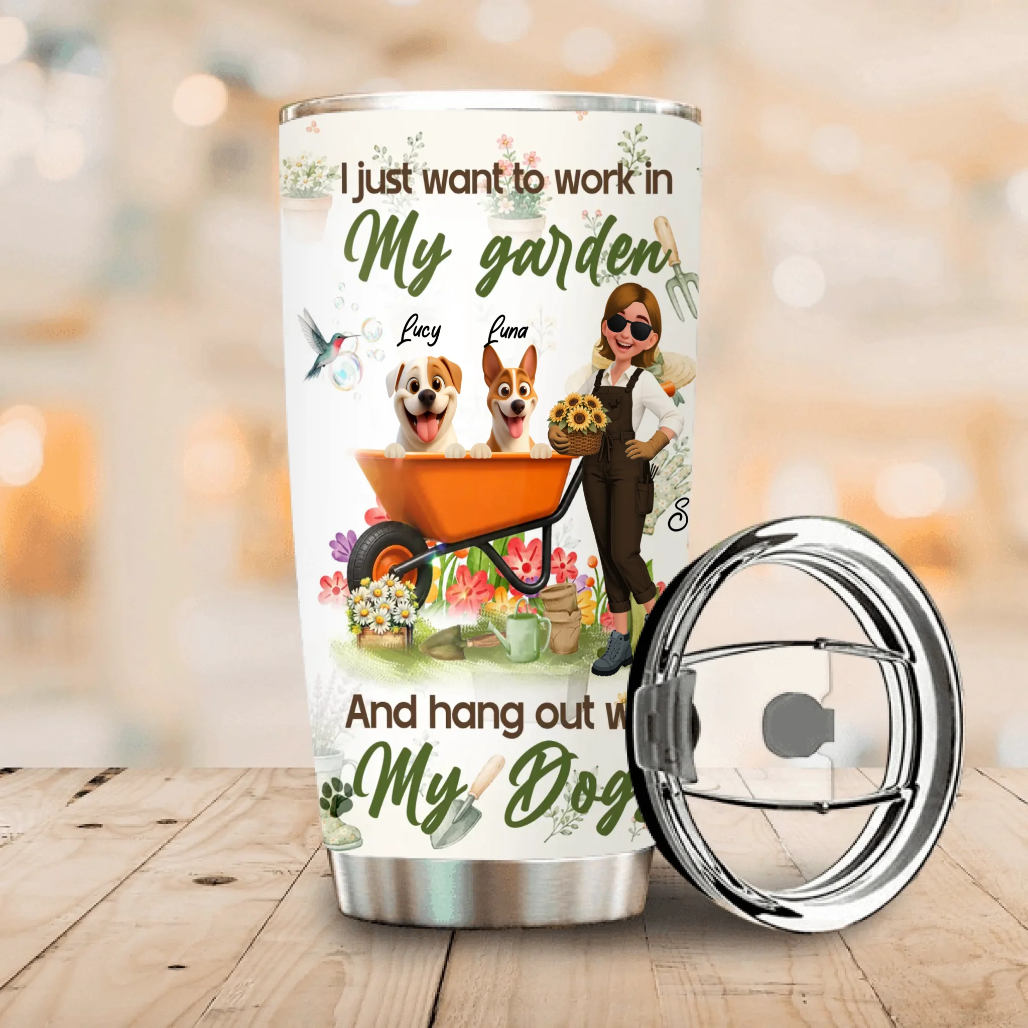 Custom Work In My Garden Tumbler – Gardeners Gift Cup