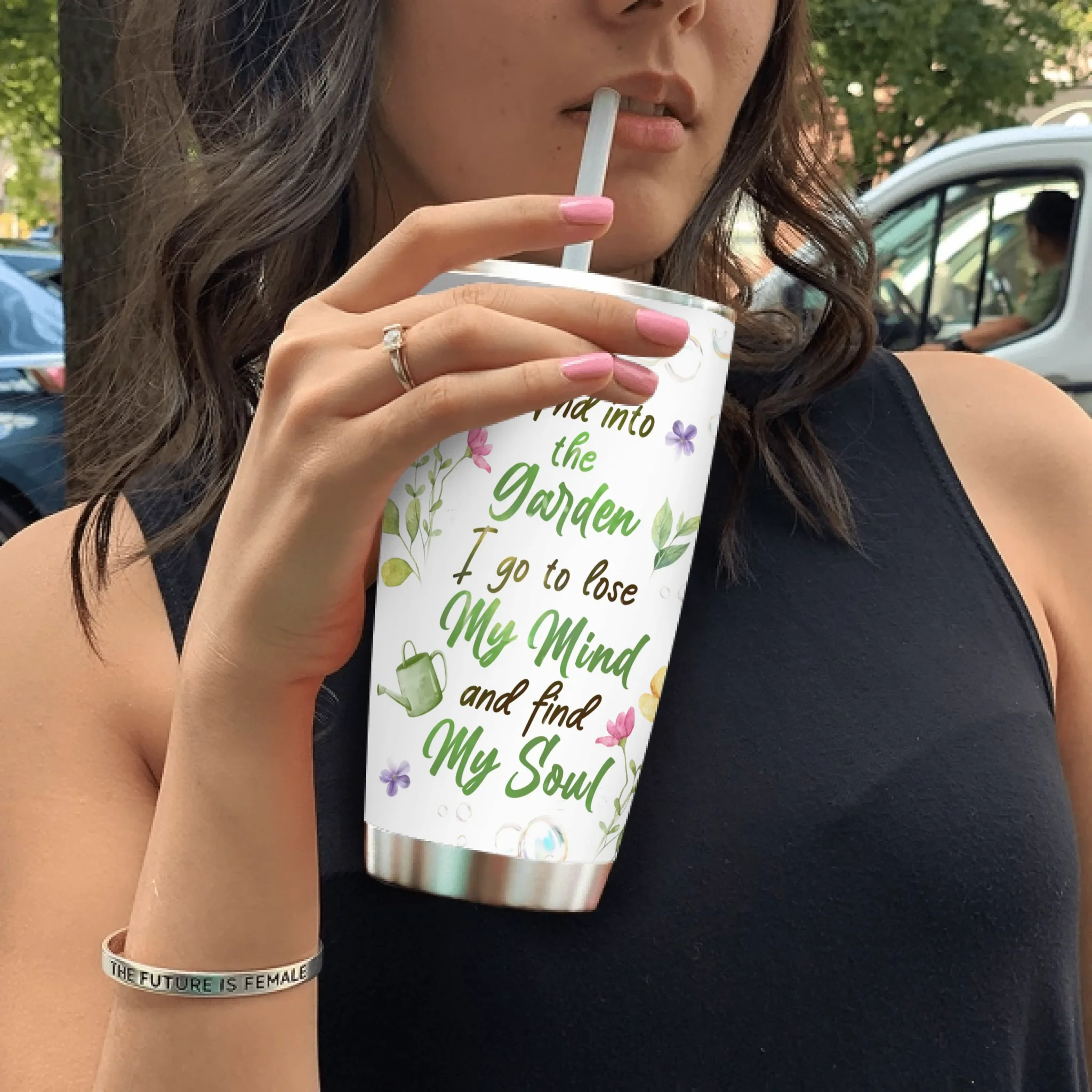 Garden Soul Healing Quotes Tumbler – Customized Coffee Cup
