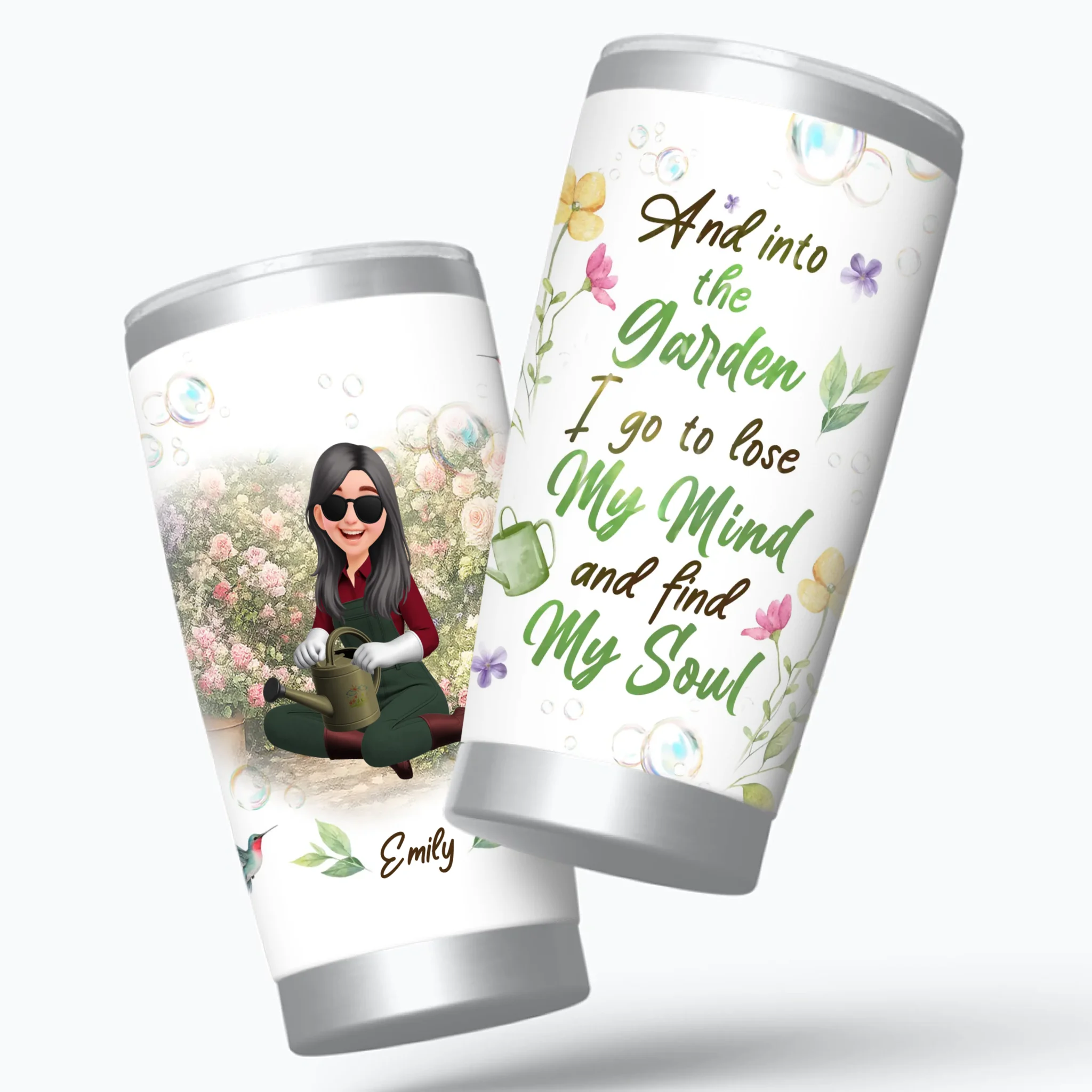 Garden Soul Healing Quotes Tumbler – Customized Coffee Cup