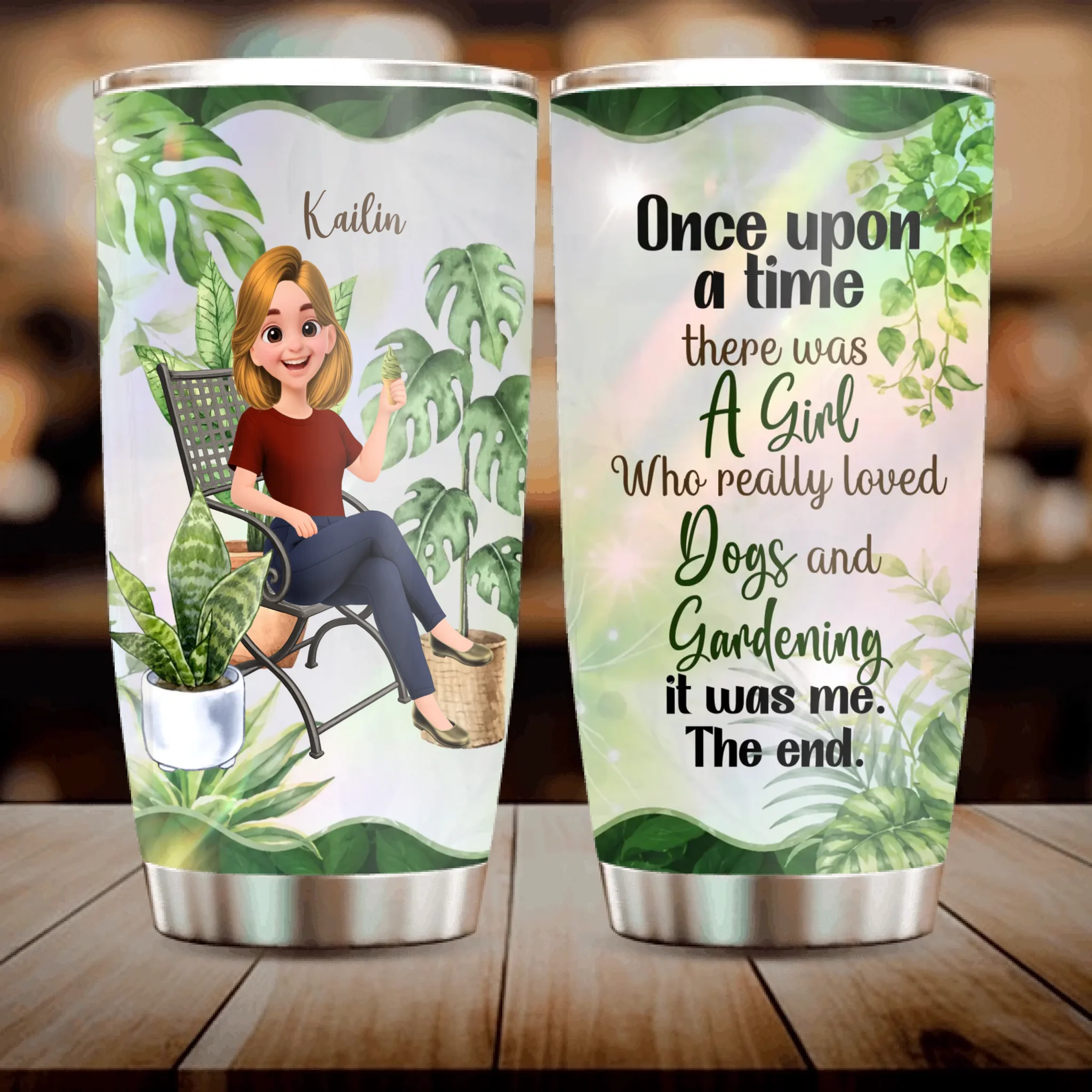 Customized Tumbler For Gardeners - Funny Once Upon A Time Story