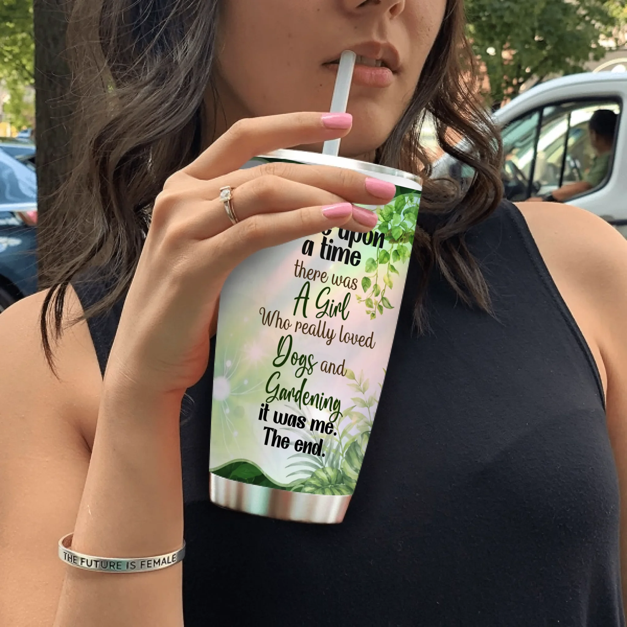 Customized Tumbler For Gardeners - Funny Once Upon A Time Story