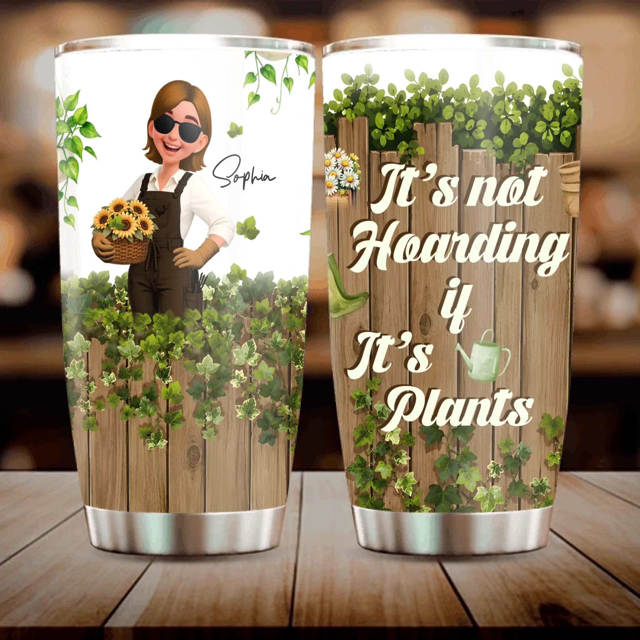 Bespoke It's Not Hoarding If It's Plants Tumbler – Gift For Gardener