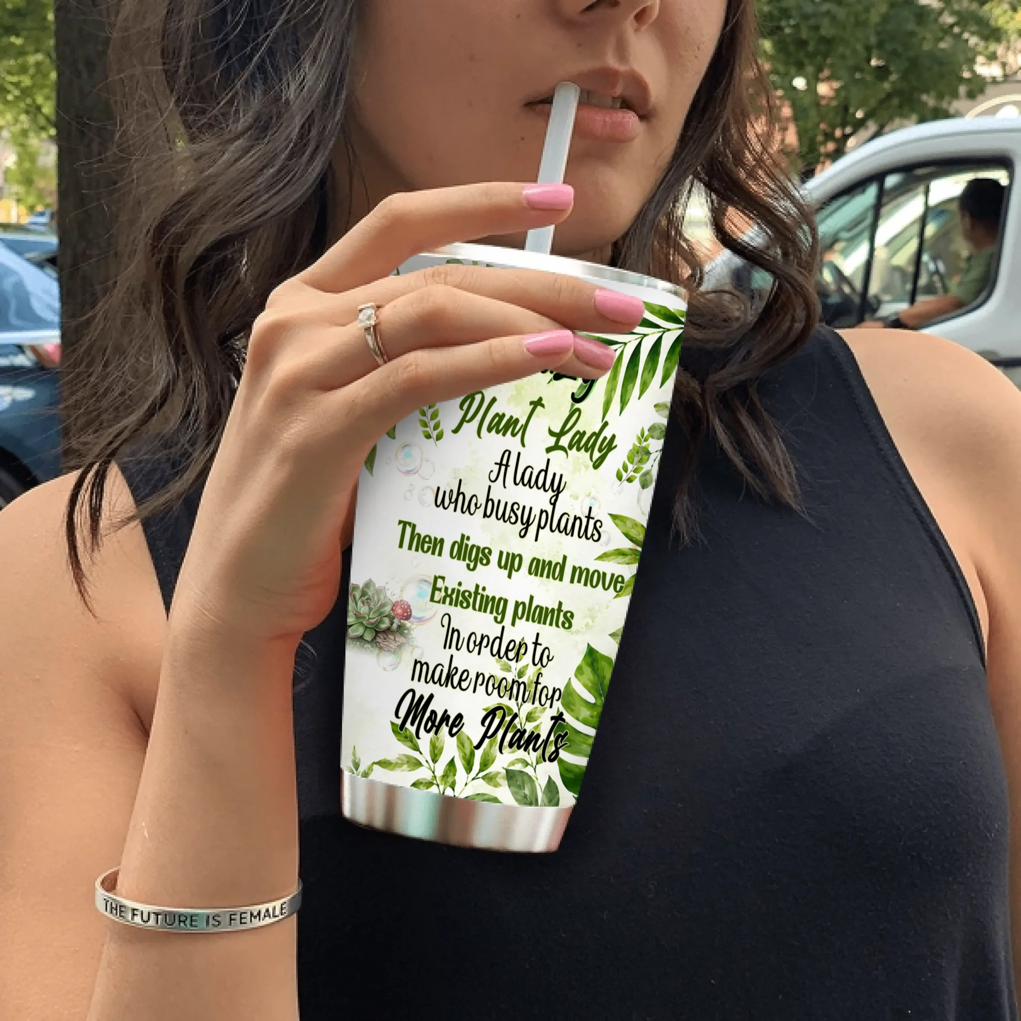 Custom Crazy Plant Lady Tumbler – More Plants Cup Gift