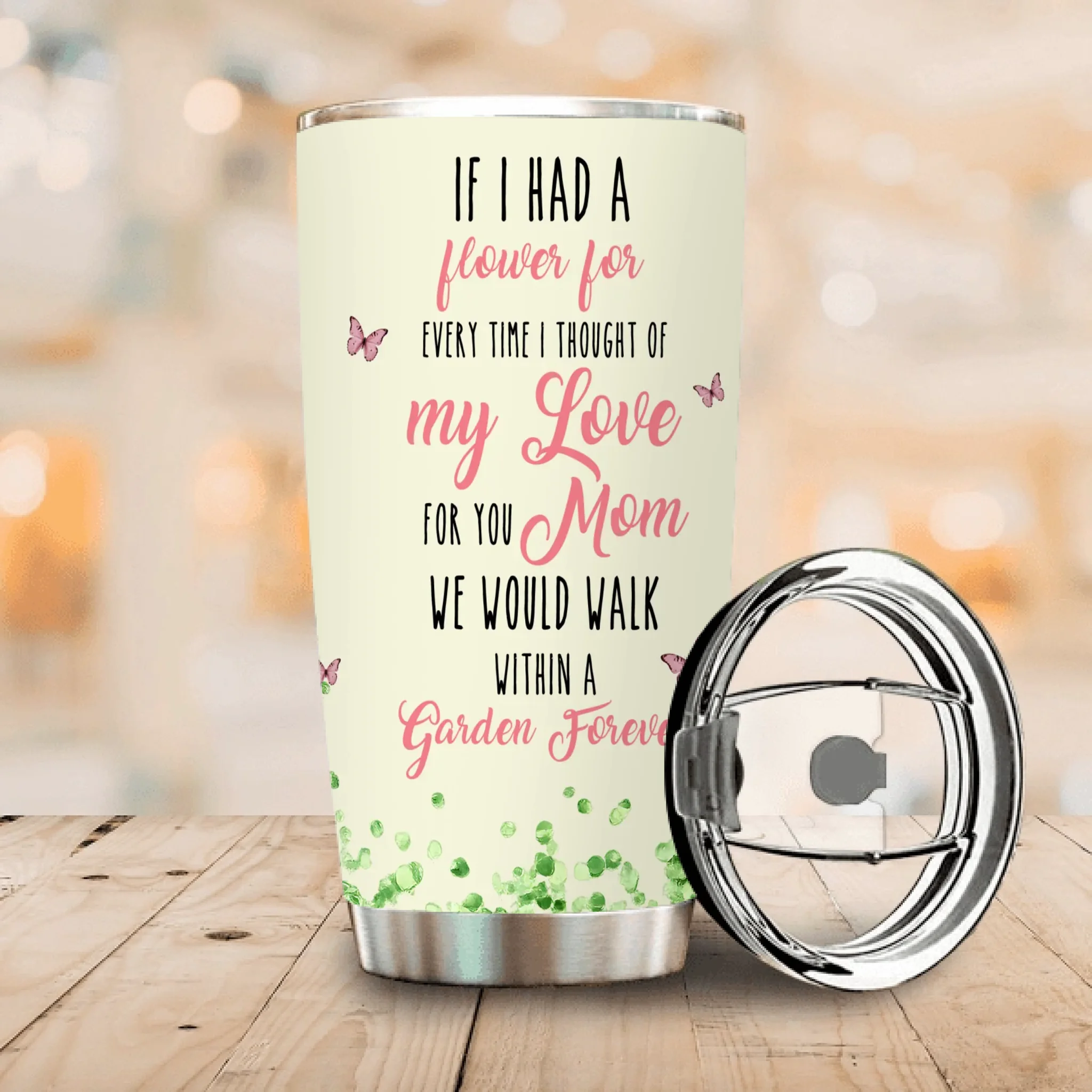 Personalized Birth Month Flowers Tumblers – Bespoke Name Mug Gift