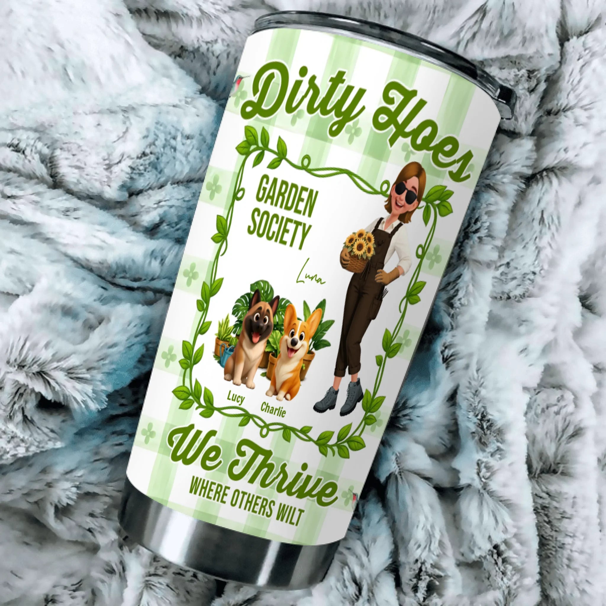 Dirty Hoes Garden Society Tumbler – Custom Dogs Cup For Gardeners