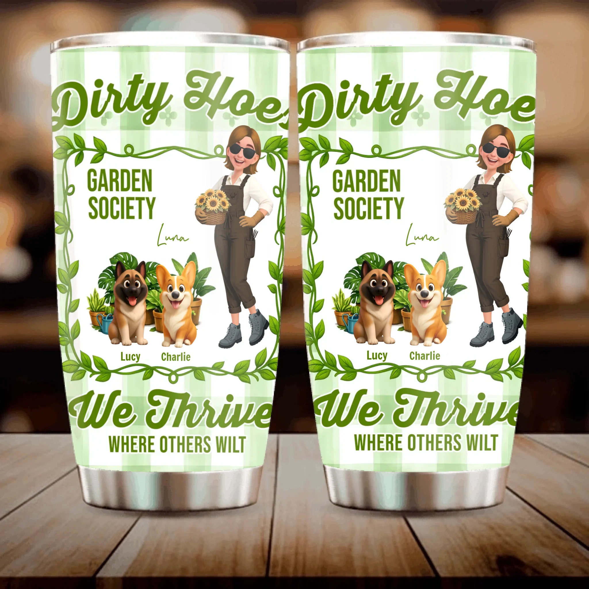Dirty Hoes Garden Society Tumbler – Custom Dogs Cup For Gardeners