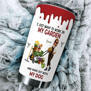 Personalized Just Want To Work In My Garden Tumbler – Customized Gardener Cup