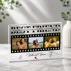 Personalized Bestie Acrylic Plaque With Photos – Best Friend Gift