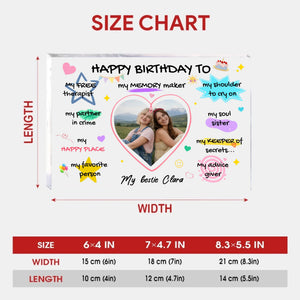 Custom Bestie Acrylic Plaque with Photo and Name for Best Friends
