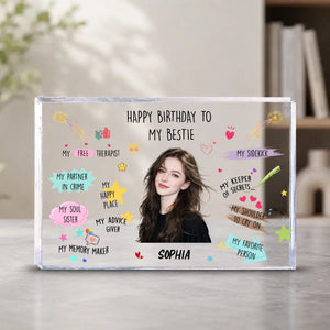 Personalized Best Friend Birthday Acrylic Photo Plaque