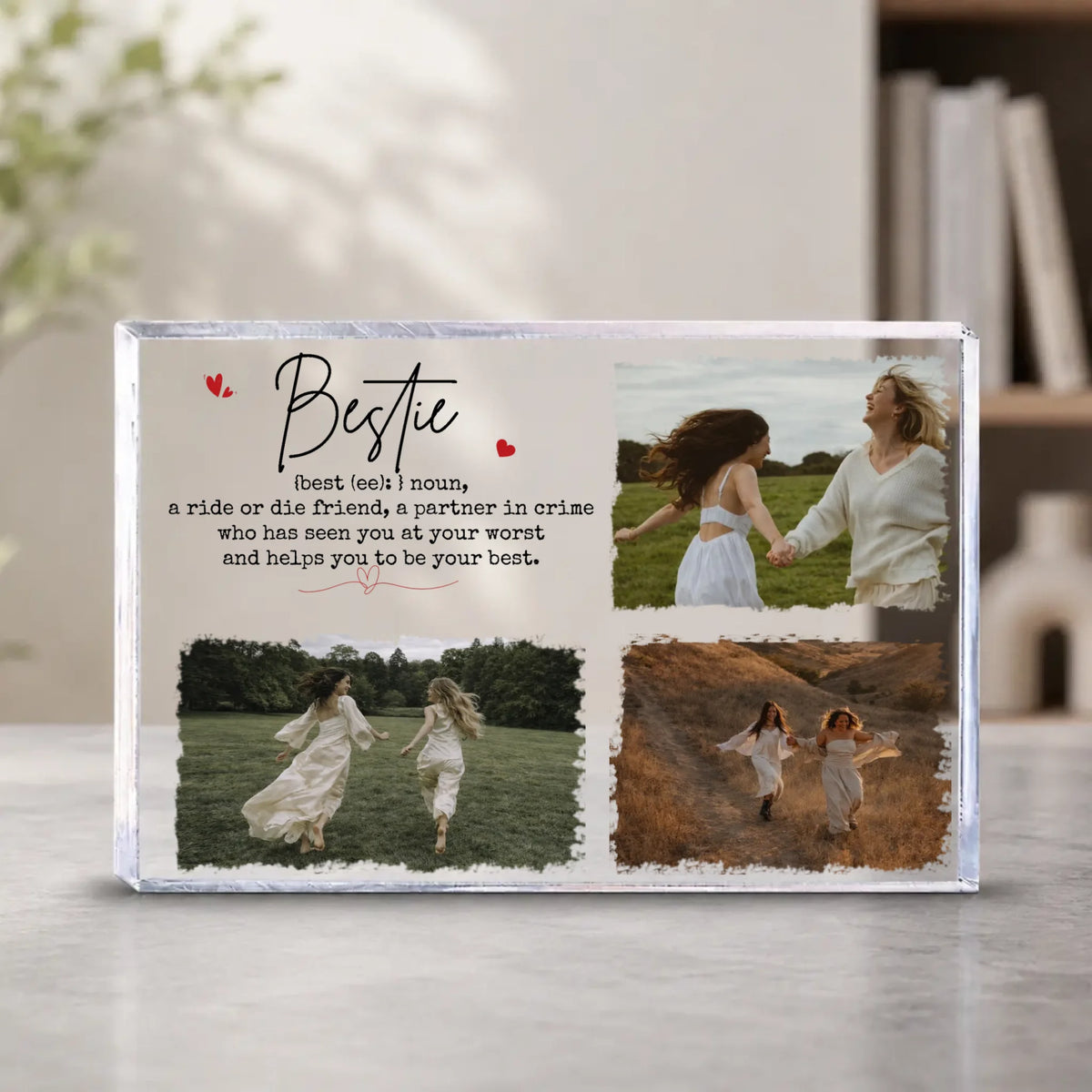 Custom Bestie Acrylic Plaque With Personalized Photo Collage-89Prints